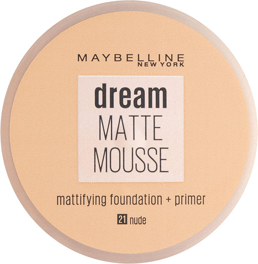 Maybelline Dream Matte Mousse Make Up Foundation + Primer 21 Nude - Beautynstyle