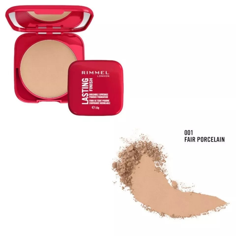 Rimmel London Lasting Finish Foundation Powder 001 Fair Porcelain ...