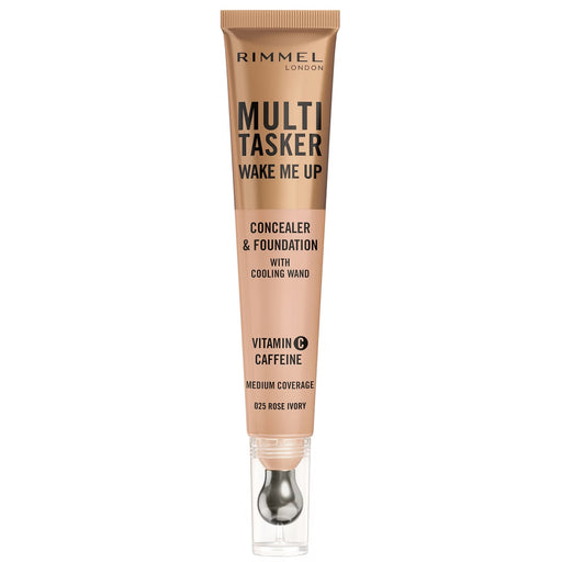 Rimmel Multi Tasker Wake Me Up Concealer & Foundation 025 Rose Ivory - Beautynstyle