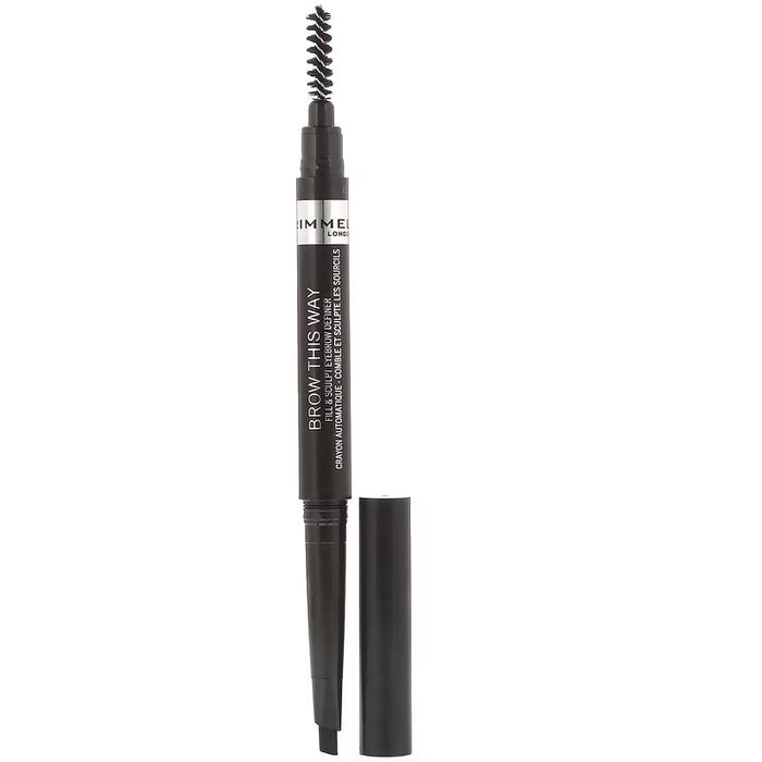 Rimmel London Brow This Way Fill & Sculpt Eyebrow Definer 004 Soft Black - Beautynstyle