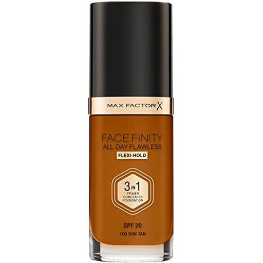 Max Factor Facefinity All Day Flawless Foundation 100 Sun Tan - Beautynstyle