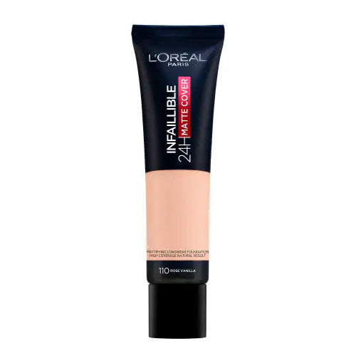 L'Oreal Infallible 24HR Matte Cover Foundation 110 Rose Vanilla - Beautynstyle