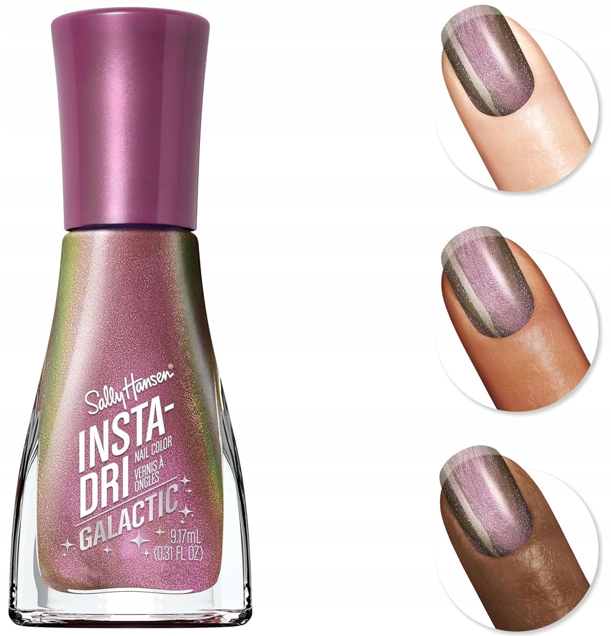 Sally Hansen Insta-Dri Nagellack – Farbe Galactic Lunar Love, Trocknet In 60 Sekunden, 9,17 Ml