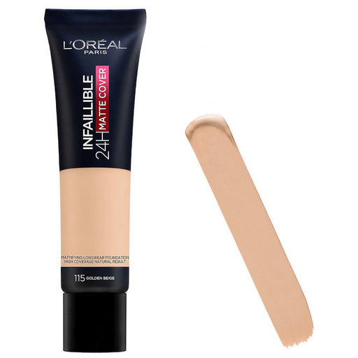 L'Oreal Infaillible 24HR Matte Cover Foundation 115 Golden Beige - Beautynstyle