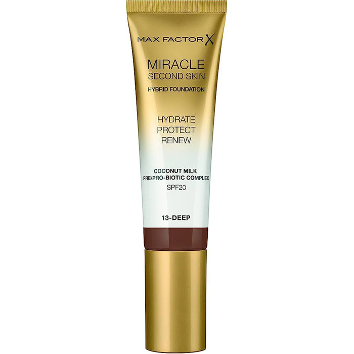 Max Factor Miracle Second Skin Hydrating Foundation 13 Deep - Beautynstyle