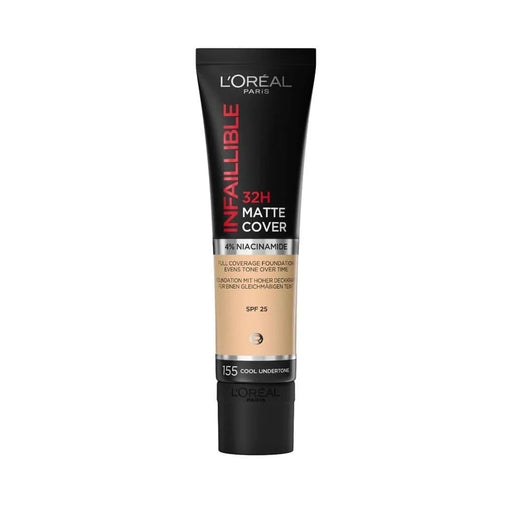 L'Oreal Paris Infallible 32HR Matte Cover Foundation 155 Cool Undertone - Beautynstyle