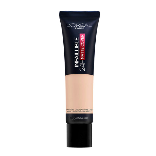 L'Oreal Infaillible 24HR Matte Cover Foundation 155 Natural Rose - Beautynstyle