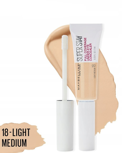 Maybelline Superstay Full Coverage Concealer 18 Light Medium - Beautynstyle