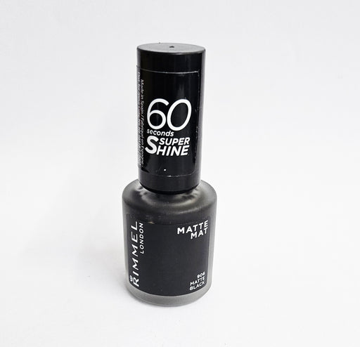Rimmel 60 Seconds Super Shine Nail Polish 906 Matte Black - Beautynstyle