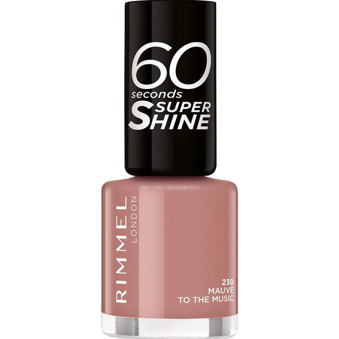 Rimmel 60 Seconds Super Shine Nail Polish 230 Mauve To The Music - Beautynstyle