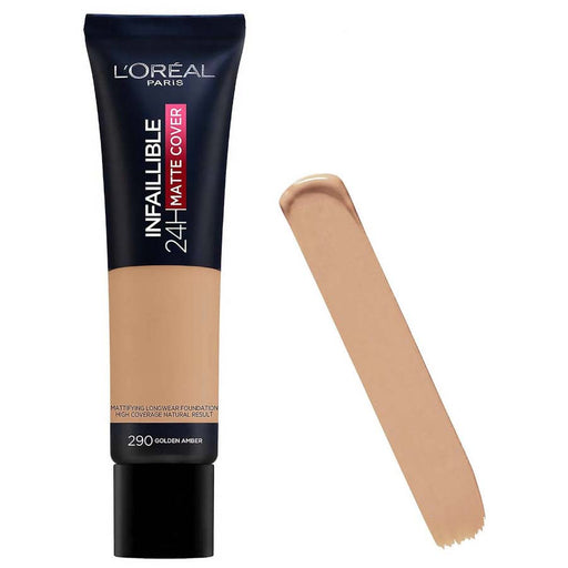 L'Oreal Infallible 24HR Matte Cover Foundation 290 Golden Amber - Beautynstyle