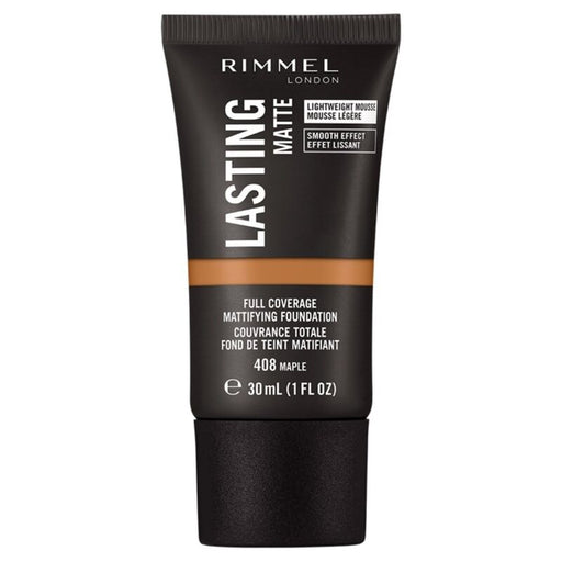 Rimmel London Lasting Matte Foundation 408 Maple - Beautynstyle
