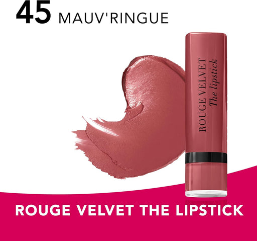Bourjois Rouge Velvet Matte Lipstick 45 Mauv Ringue - Beautynstyle