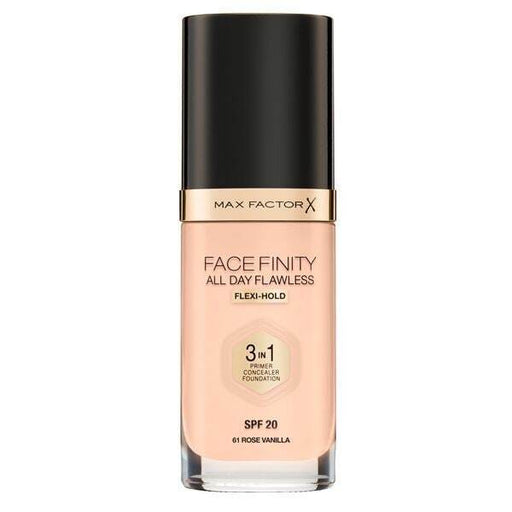Max Factor Facefinity All Day Flawless 3 in 1 Foundation 61 Rose Vanilla - Beautynstyle