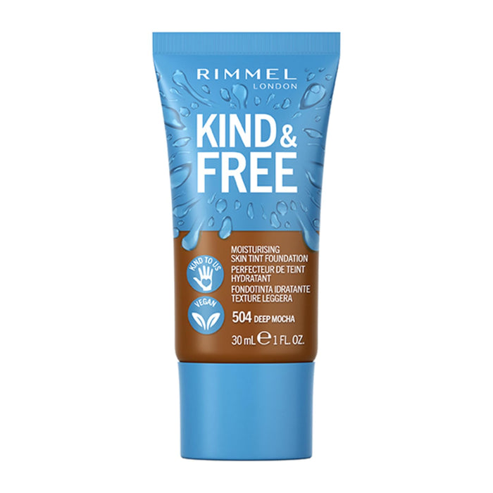 Rimmel London Kind & Free Moisturing Skin Tint Foundation 504 Deep Mocha - Beautynstyle