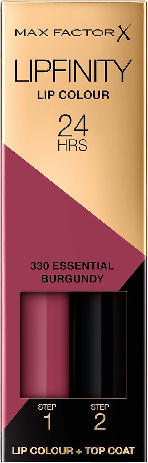 Max Factor Lipfinity Lip Color 24 Hour Lipstick 330 Essential Burgundy - Beautynstyle