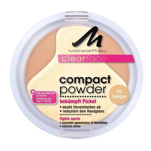 Manhattan Clear Face Compact Powder 75 Beige - Beautynstyle