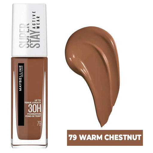 Maybelline Super Stay Active Wear 30 Hour Foundation 79 Warm Chestnut - Beautynstyle