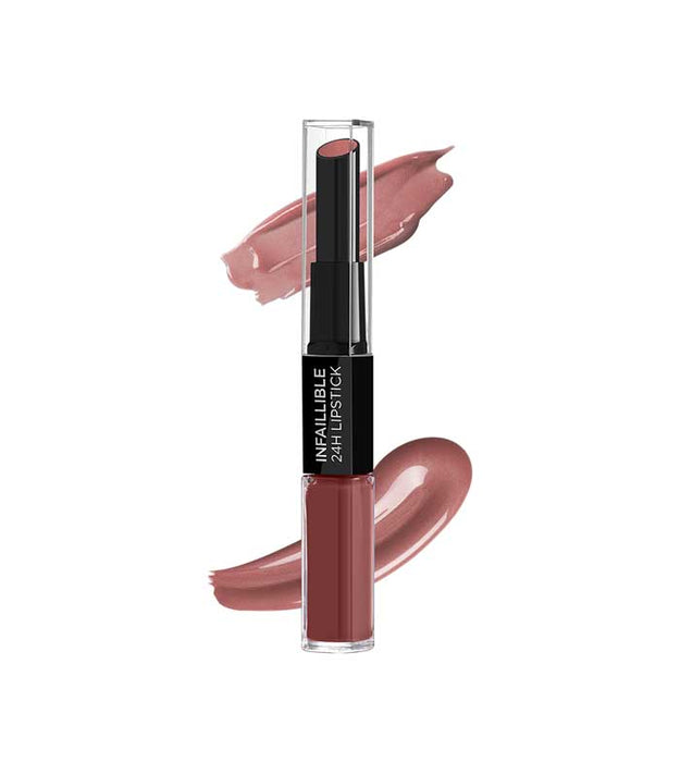 L'Oreal Infallible 24HR Duo Lipstick 802 Forever Francaise - Beautynstyle