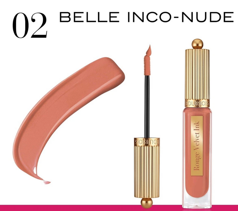 Bourjois Rouge Velvet Ink Lipstick 02 Belle Inco Nude - Beautynstyle