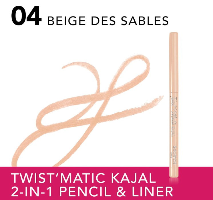 Bourjois Twist Matic Kajal Waterproof Eyeliner 04 Beige Des Sables - Beautynstyle