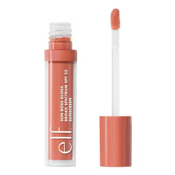 Elf Sun Boss Lip Gloss Broad Spectrum SPF 25 Sunscreen Peachy Kween - Beautynstyle