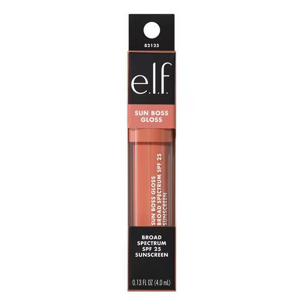 Elf Sun Boss Lip Gloss Broad Spectrum SPF 25 Sunscreen Peachy Kween - Beautynstyle
