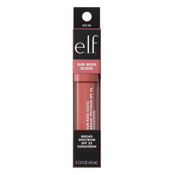Elf Sun Boss Lip Gloss Broad Spectrum SPF 25 Sunscreen Pink Me Girl - Beautynstyle