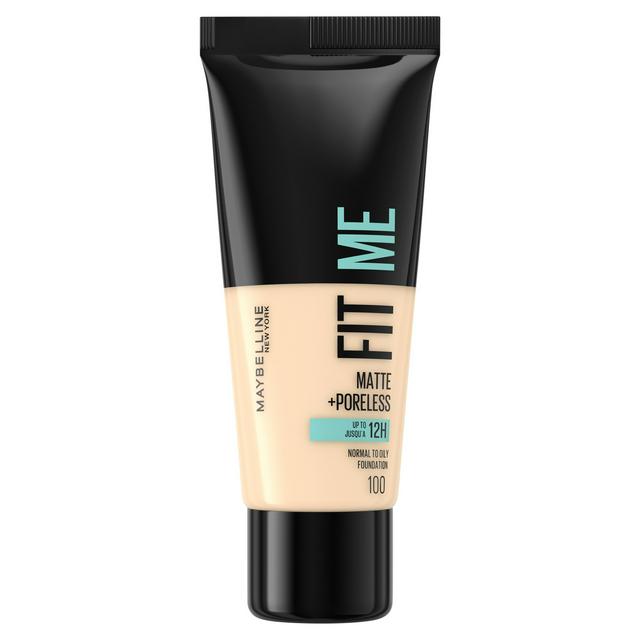 Maybelline Fit Me 12H Matte & Poreless Foundation 100 Warm Ivory - Beautynstyle