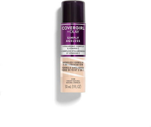 Covergirl & Olay Simply Ageless 3 In 1 Foundation 220 Creamy Natural - Beautynstyle
