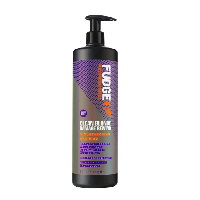 Fudge Professional Clean Blonde Damage Rewind Violet Toning Shampoo