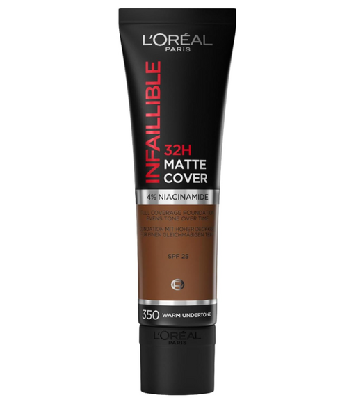 L'Oreal Paris Infallible 32HR Matte Cover Foundation 350 Warm Undertone - Beautynstyle