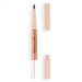 Revolution Fluffy Brow Duo 2-In-1 Blade Pencil & Clear Brow Gel Medium Brown - Beautynstyle