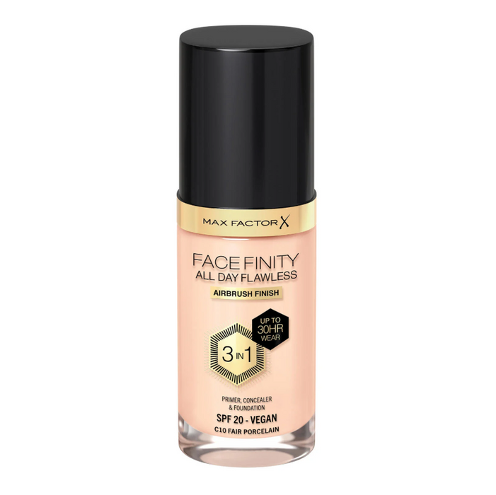 Max Factor Facefinity All Day Flawless 3 IN 1 Foundation C10 Fair Porcelain - Beautynstyle