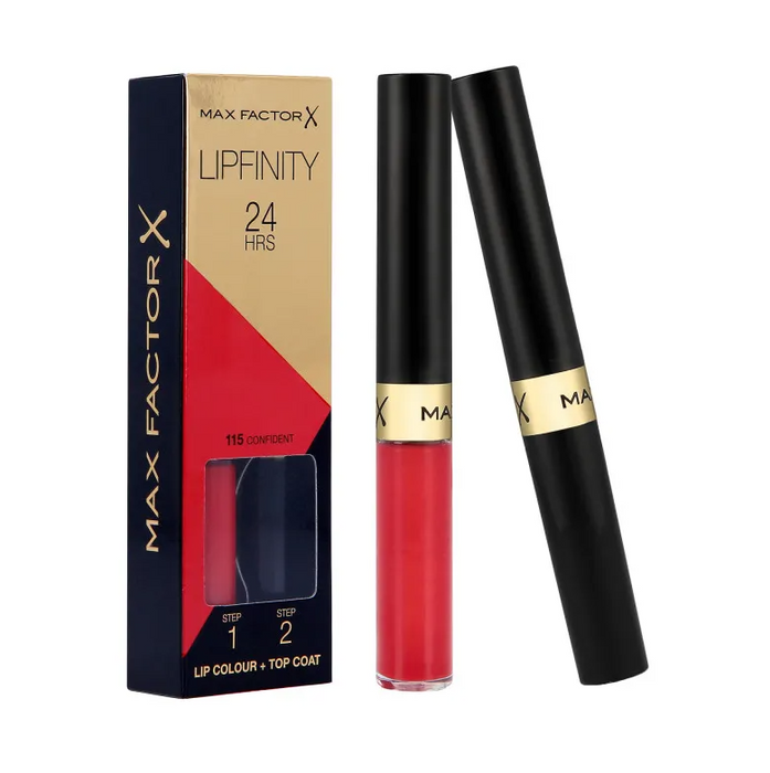 Max Factor Lipfinity Lip Color 24 Hour Lipstick 115 Confident - Beautynstyle