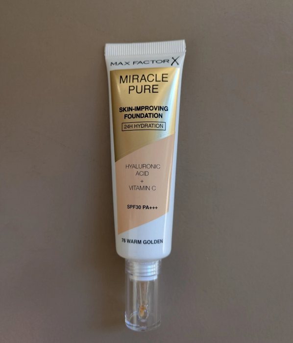 Max Factor Miracle Pure Skin Improving Foundation 76 Warm Golden - Beautynstyle