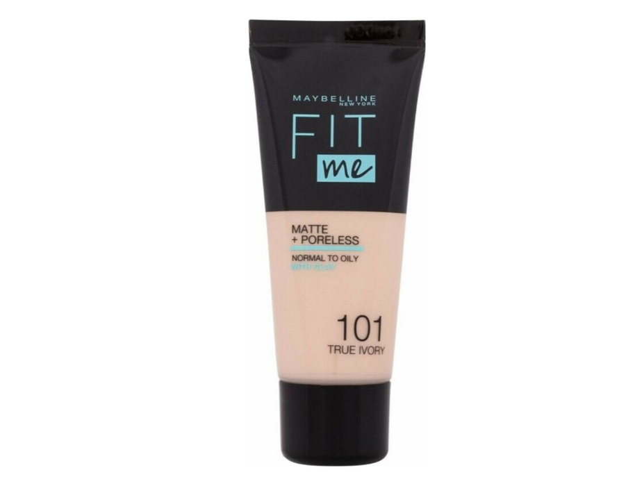 Maybelline Fit Me Foundation Matte & Poreless 101 True Ivory - Beautynstyle