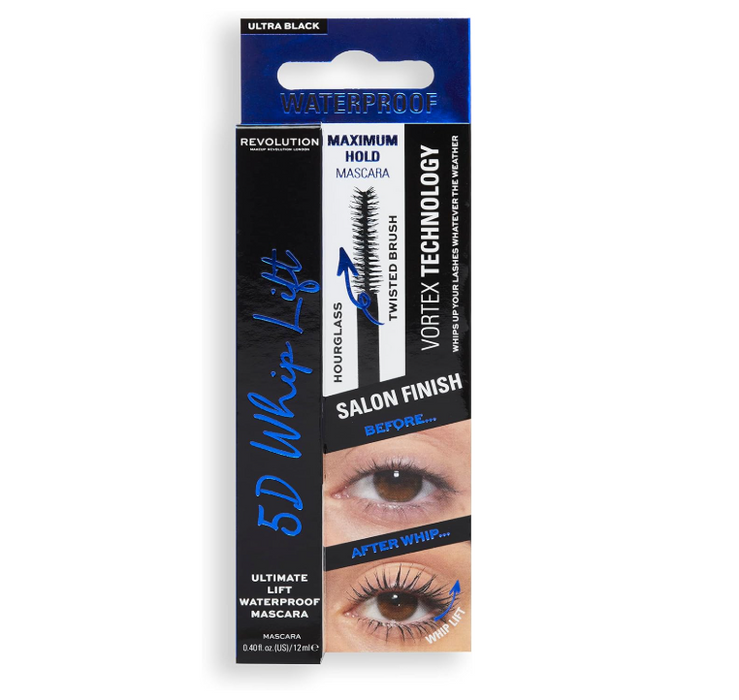 Revolution 5D Whip Lift Ultimate Lift Waterproof Mascara Ultra Black - Beautynstyle