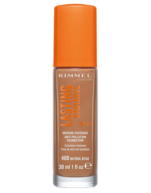 Rimmel Lasting Radiance Anti Pollution Foundation 400 Natural Beige - Beautynstyle