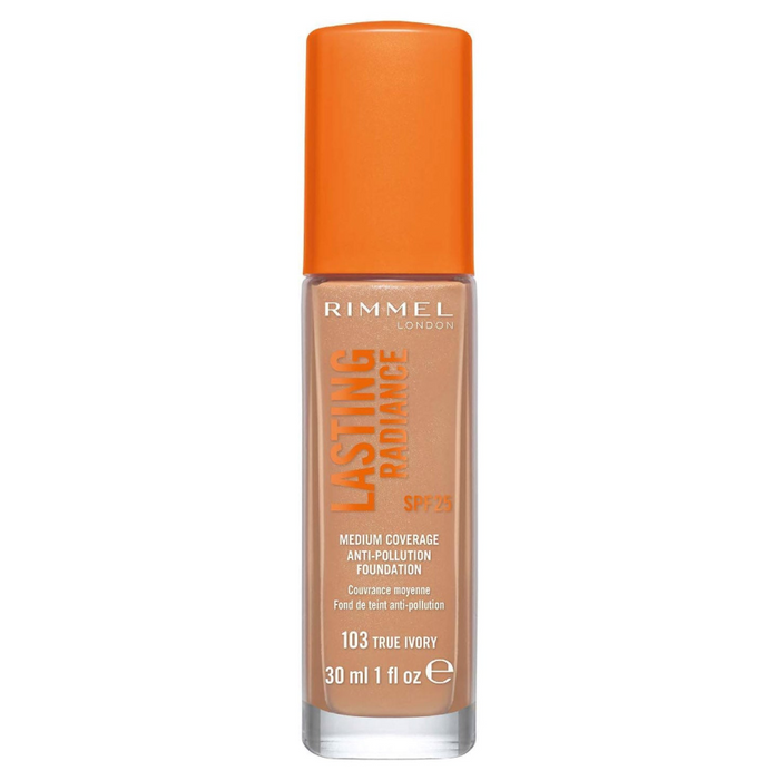 Rimmel Lasting Radiance SPF25 Anti Pollution Foundation 103 True Ivory - Beautynstyle