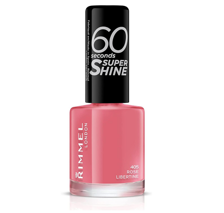 Rimmel London 60 Seconds Super Shine Nail Polish 405 Rose Libertine - Beautynstyle