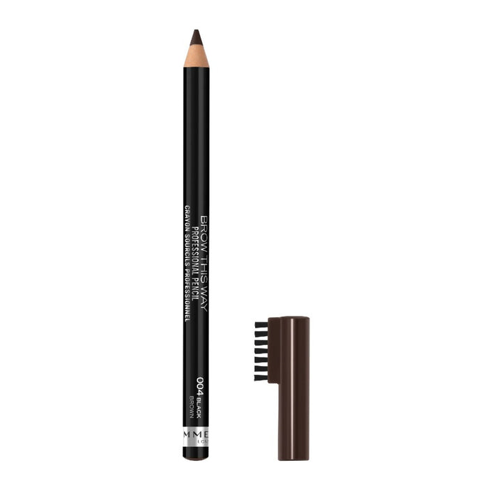 Rimmel London Brow This Way Professional Pencil 004 Black Brown - Beautynstyle