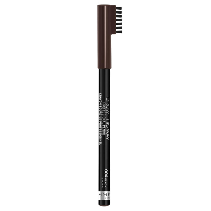 Rimmel London Brow This Way Professional Pencil 004 Black Brown - Beautynstyle