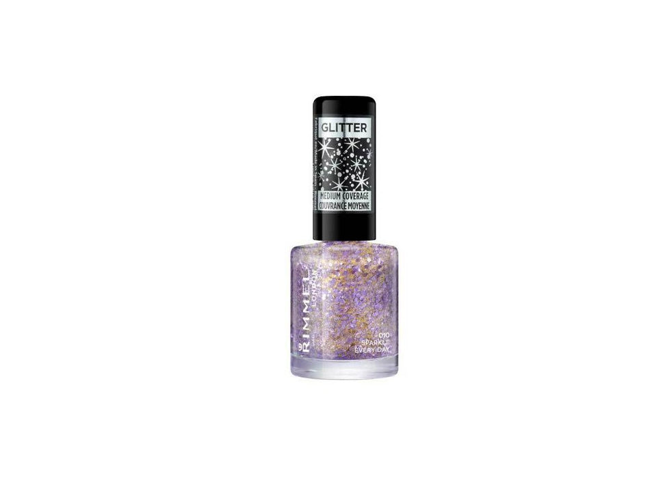 Rimmel London Glitter Nail Polish Top Coat 010 Sparkle Every Day - Beautynstyle