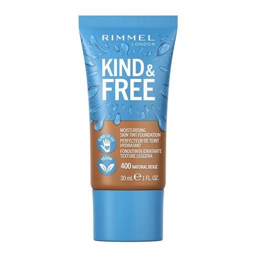 Rimmel London Kind & Free Moisturing Skin Tint Foundation 400 Natural Beige - Beautynstyle