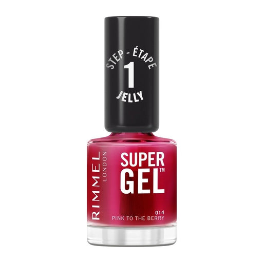 Rimmel London Super Gel Jelly Nail Polish 014 Pink To Berry - Beautynstyle
