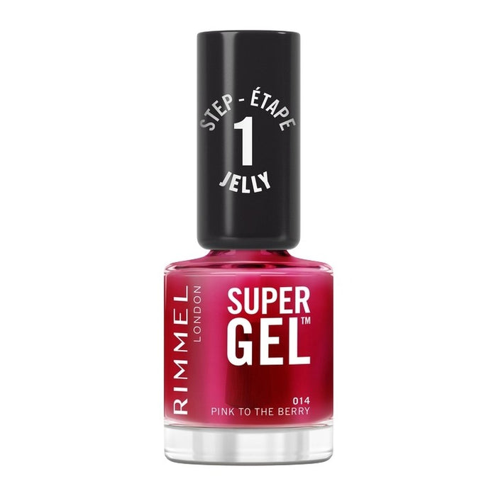 Rimmel London Super Gel Jelly Nail Polish 014 Pink To Berry - Beautynstyle