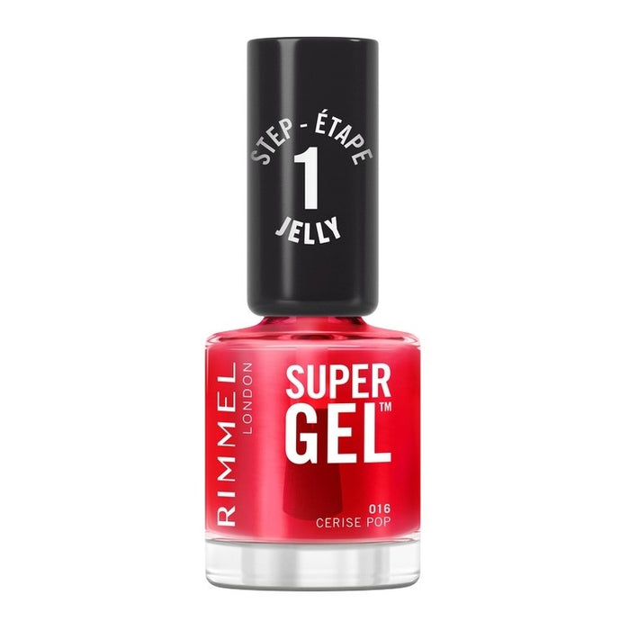 Rimmel London Super Gel Jelly Nail Polish 016 Cerise Pop - Beautynstyle