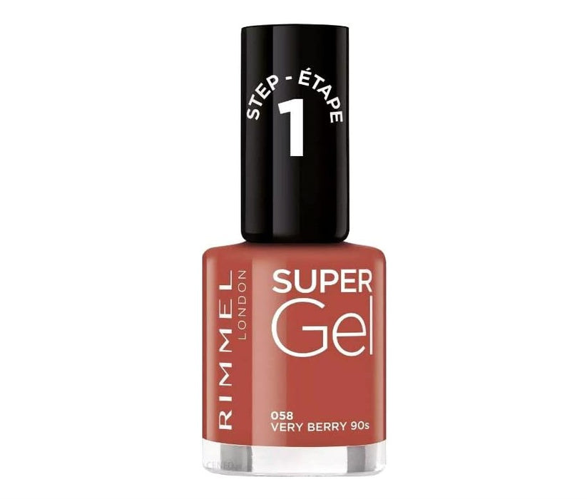 Rimmel London Super Gel Nail Polish 058 Very Berry 90s