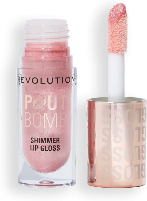 Revolution Pout Bomb Shimmer Gloss Shine Pink - Beautynstyle